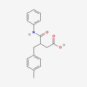 molecular formula C18H19NO3 B5198696 4-anilino-3-(4-methylbenzyl)-4-oxobutanoic acid 