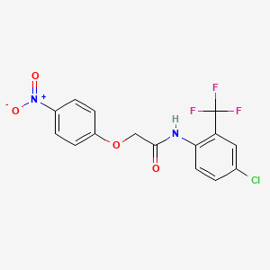 molecular formula C15H10ClF3N2O4 B5198708 N-[4-chloro-2-(trifluoromethyl)phenyl]-2-(4-nitrophenoxy)acetamide 