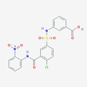 3-{4-Chloro-3-[(2-nitrophenyl)carbamoyl]benzenesulfonamido}benzoic acid