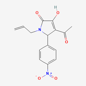 molecular formula C15H14N2O5 B5198744 4-acetyl-1-allyl-3-hydroxy-5-(4-nitrophenyl)-1,5-dihydro-2H-pyrrol-2-one 