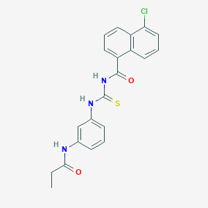 5-chloro-N-({[3-(propionylamino)phenyl]amino}carbonothioyl)-1-naphthamide