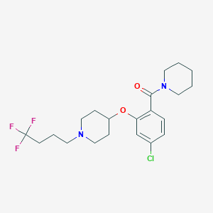 4-[5-chloro-2-(1-piperidinylcarbonyl)phenoxy]-1-(4,4,4-trifluorobutyl)piperidine