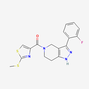 3-(2-fluorophenyl)-5-{[2-(methylthio)-1,3-thiazol-4-yl]carbonyl}-4,5,6,7-tetrahydro-1H-pyrazolo[4,3-c]pyridine