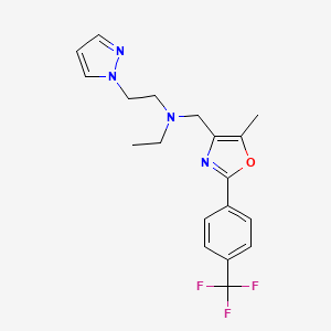 N-ethyl-N-({5-methyl-2-[4-(trifluoromethyl)phenyl]-1,3-oxazol-4-yl}methyl)-2-(1H-pyrazol-1-yl)ethanamine