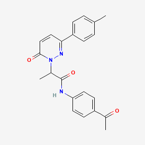 N-(4-acetylphenyl)-2-[3-(4-methylphenyl)-6-oxo-1(6H)-pyridazinyl]propanamide