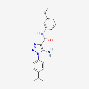 molecular formula C19H21N5O2 B5198867 5-amino-1-(4-isopropylphenyl)-N-(3-methoxyphenyl)-1H-1,2,3-triazole-4-carboxamide 