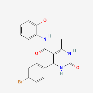 4-(4-bromophenyl)-N-(2-methoxyphenyl)-6-methyl-2-oxo-1,2,3,4-tetrahydro-5-pyrimidinecarboxamide