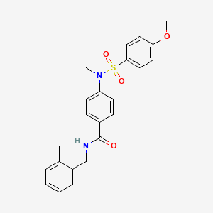4-[[(4-methoxyphenyl)sulfonyl](methyl)amino]-N-(2-methylbenzyl)benzamide