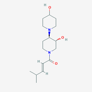 (3'R*,4'R*)-1'-[(2E)-4-methyl-2-pentenoyl]-1,4'-bipiperidine-3',4-diol