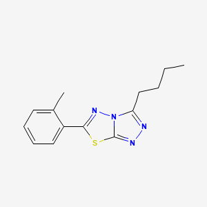 3-butyl-6-(2-methylphenyl)[1,2,4]triazolo[3,4-b][1,3,4]thiadiazole