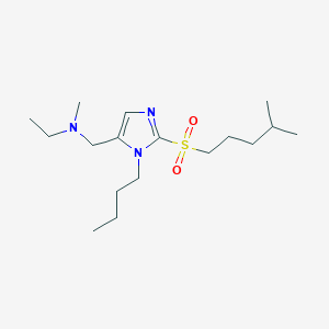 molecular formula C17H33N3O2S B5198920 N-[[3-butyl-2-(4-methylpentylsulfonyl)imidazol-4-yl]methyl]-N-methylethanamine 