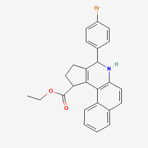 ethyl 4-(4-bromophenyl)-2,3,4,5-tetrahydro-1H-benzo[f]cyclopenta[c]quinoline-1-carboxylate