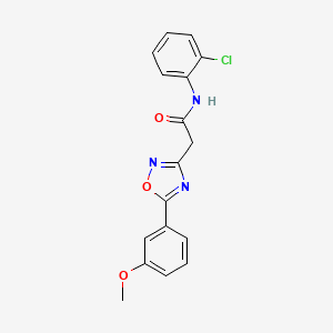 molecular formula C17H14ClN3O3 B5198930 N-(2-chlorophenyl)-2-[5-(3-methoxyphenyl)-1,2,4-oxadiazol-3-yl]acetamide 