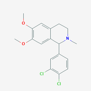 molecular formula C18H19Cl2NO2 B5198938 1-(3,4-dichlorophenyl)-6,7-dimethoxy-2-methyl-1,2,3,4-tetrahydroisoquinoline 