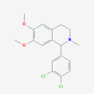 molecular formula C18H19Cl2NO2 B5198938 1-(3,4-dichlorophenyl)-6,7-dimethoxy-2-methyl-3,4-dihydro-1H-isoquinoline 