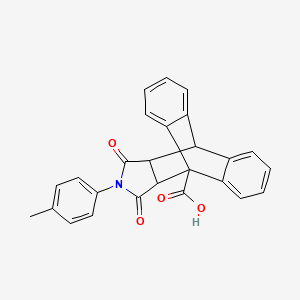 17-(4-methylphenyl)-16,18-dioxo-17-azapentacyclo[6.6.5.0~2,7~.0~9,14~.0~15,19~]nonadeca-2,4,6,9,11,13-hexaene-1-carboxylic acid