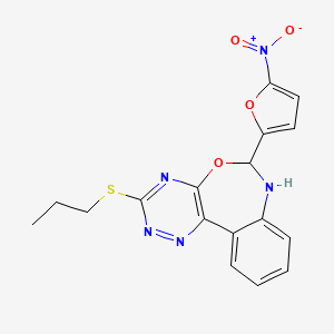 6-(5-nitro-2-furyl)-3-(propylthio)-6,7-dihydro[1,2,4]triazino[5,6-d][3,1]benzoxazepine