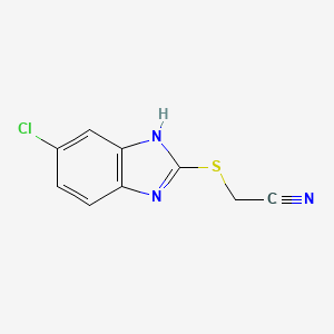 molecular formula C9H6ClN3S B5198952 [(5-chloro-1H-benzimidazol-2-yl)thio]acetonitrile 