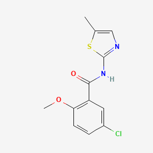 5-chloro-2-methoxy-N-(5-methyl-1,3-thiazol-2-yl)benzamide