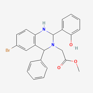 methyl [6-bromo-2-(2-hydroxyphenyl)-4-phenyl-1,4-dihydro-3(2H)-quinazolinyl]acetate