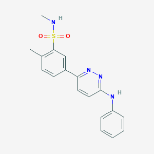 5-(6-anilino-3-pyridazinyl)-N,2-dimethylbenzenesulfonamide
