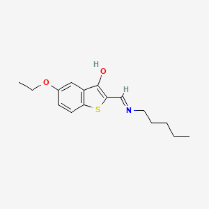 molecular formula C16H21NO2S B5199013 5-ethoxy-2-[(pentylamino)methylene]-1-benzothiophen-3(2H)-one 