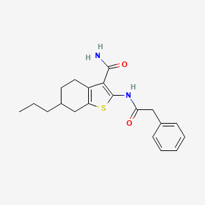 2-[(phenylacetyl)amino]-6-propyl-4,5,6,7-tetrahydro-1-benzothiophene-3-carboxamide