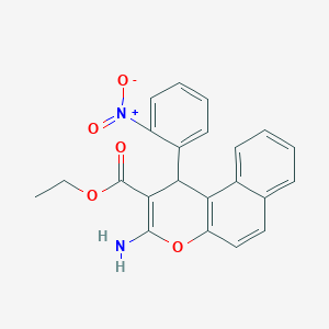 ethyl 3-amino-1-(2-nitrophenyl)-1H-benzo[f]chromene-2-carboxylate