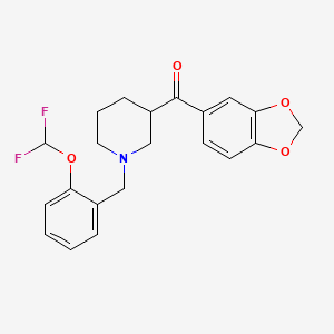 1,3-benzodioxol-5-yl{1-[2-(difluoromethoxy)benzyl]-3-piperidinyl}methanone