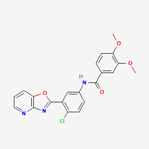molecular formula C21H16ClN3O4 B5199053 N-(4-chloro-3-[1,3]oxazolo[4,5-b]pyridin-2-ylphenyl)-3,4-dimethoxybenzamide 