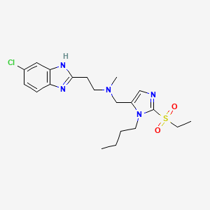 N-{[1-butyl-2-(ethylsulfonyl)-1H-imidazol-5-yl]methyl}-2-(5-chloro-1H-benzimidazol-2-yl)-N-methylethanamine