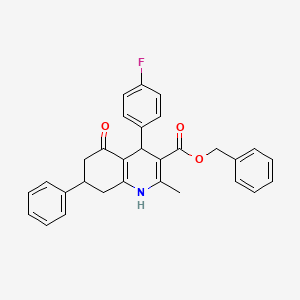 molecular formula C30H26FNO3 B5199071 benzyl 4-(4-fluorophenyl)-2-methyl-5-oxo-7-phenyl-1,4,5,6,7,8-hexahydro-3-quinolinecarboxylate 