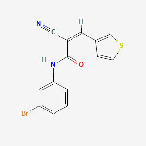 molecular formula C14H9BrN2OS B5199076 N-(3-bromophenyl)-2-cyano-3-(3-thienyl)acrylamide 