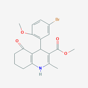 methyl 4-(5-bromo-2-methoxyphenyl)-2-methyl-5-oxo-1,4,5,6,7,8-hexahydro-3-quinolinecarboxylate