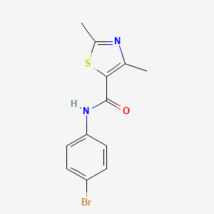 molecular formula C12H11BrN2OS B5199126 N-(4-bromophenyl)-2,4-dimethyl-1,3-thiazole-5-carboxamide 