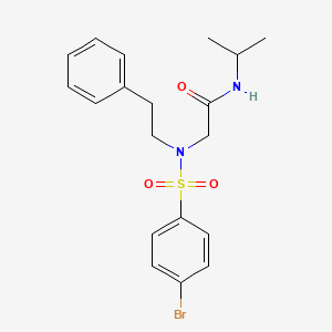 molecular formula C19H23BrN2O3S B5199129 N~2~-[(4-bromophenyl)sulfonyl]-N~1~-isopropyl-N~2~-(2-phenylethyl)glycinamide CAS No. 5131-73-7