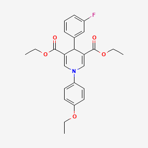 diethyl 1-(4-ethoxyphenyl)-4-(3-fluorophenyl)-1,4-dihydro-3,5-pyridinedicarboxylate