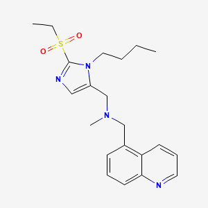 molecular formula C21H28N4O2S B5199150 1-[1-butyl-2-(ethylsulfonyl)-1H-imidazol-5-yl]-N-methyl-N-(5-quinolinylmethyl)methanamine 