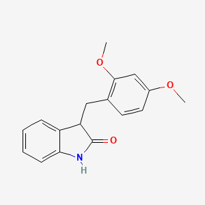 molecular formula C17H17NO3 B5199159 3-[(2,4-DIMETHOXYPHENYL)METHYL]-2,3-DIHYDRO-1H-INDOL-2-ONE 