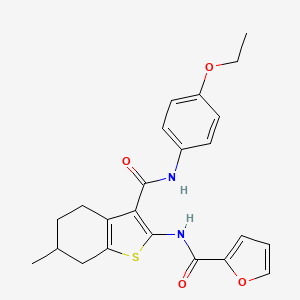 N-{3-[(4-ethoxyphenyl)carbamoyl]-6-methyl-4,5,6,7-tetrahydro-1-benzothiophen-2-yl}furan-2-carboxamide