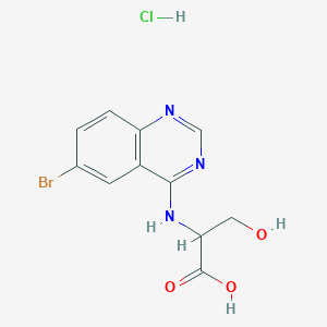 molecular formula C11H11BrClN3O3 B5199168 N-(6-bromo-4-quinazolinyl)serine hydrochloride 