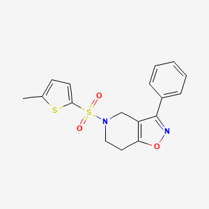 molecular formula C17H16N2O3S2 B5199174 5-[(5-methyl-2-thienyl)sulfonyl]-3-phenyl-4,5,6,7-tetrahydroisoxazolo[4,5-c]pyridine 