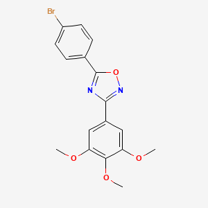 molecular formula C17H15BrN2O4 B5199183 5-(4-bromophenyl)-3-(3,4,5-trimethoxyphenyl)-1,2,4-oxadiazole 