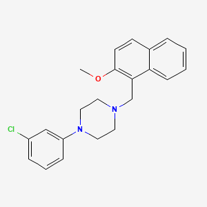 molecular formula C22H23ClN2O B5199201 1-(3-chlorophenyl)-4-[(2-methoxy-1-naphthyl)methyl]piperazine 