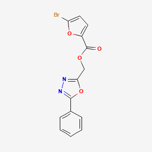 (5-phenyl-1,3,4-oxadiazol-2-yl)methyl 5-bromo-2-furoate