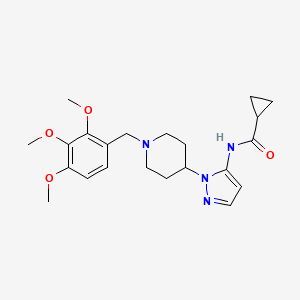 N-{1-[1-(2,3,4-trimethoxybenzyl)-4-piperidinyl]-1H-pyrazol-5-yl}cyclopropanecarboxamide
