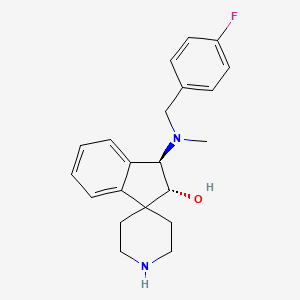 rel-(2R,3R)-3-[(4-fluorobenzyl)(methyl)amino]-2,3-dihydrospiro[indene-1,4'-piperidin]-2-ol bis(trifluoroacetate) (salt)