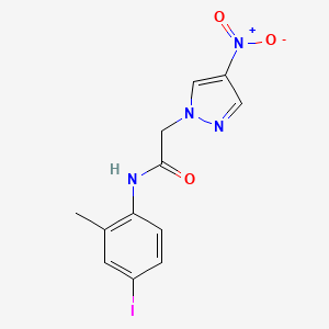 molecular formula C12H11IN4O3 B5199247 N-(4-iodo-2-methylphenyl)-2-(4-nitro-1H-pyrazol-1-yl)acetamide 