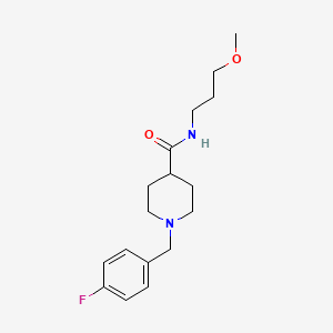 molecular formula C17H25FN2O2 B5199255 1-(4-fluorobenzyl)-N-(3-methoxypropyl)-4-piperidinecarboxamide 