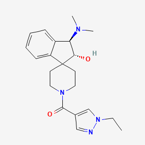 [(1R,2R)-1-(dimethylamino)-2-hydroxyspiro[1,2-dihydroindene-3,4'-piperidine]-1'-yl]-(1-ethylpyrazol-4-yl)methanone